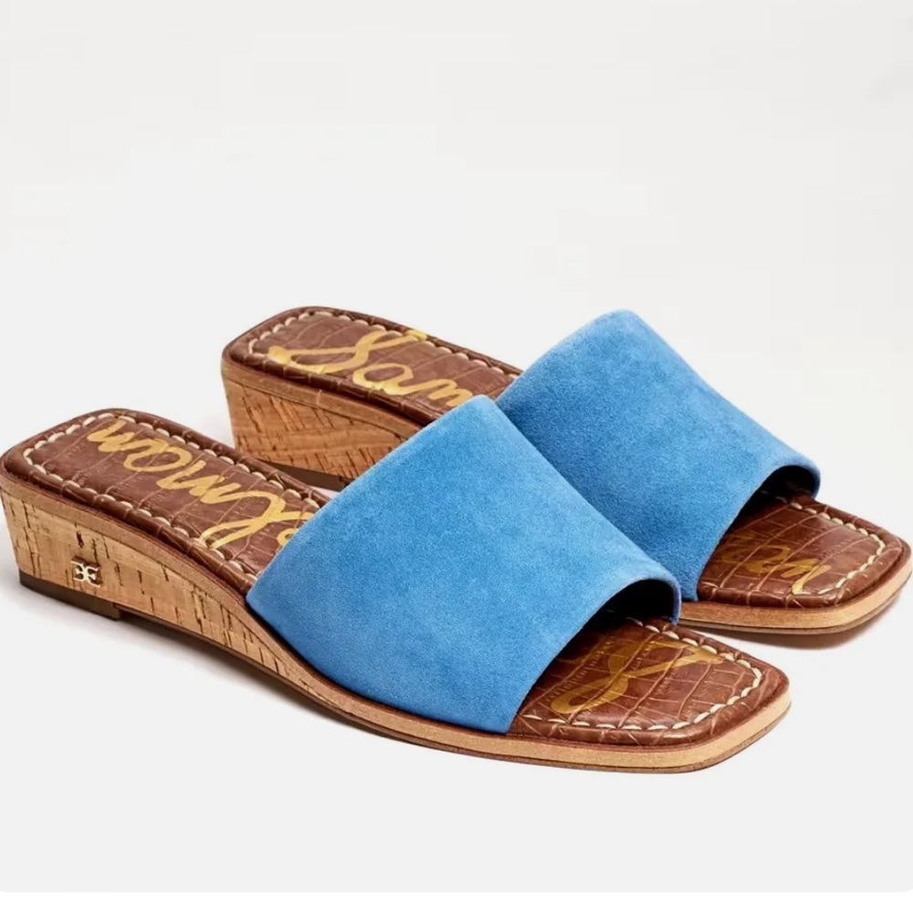 Sam Edelman Valery True Blue Suede Sandals
